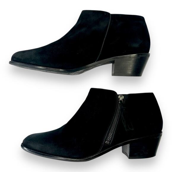 Vionic Women's Serena Ankle Boots Size 11 Black Suede Classic Block Heel Bootie - Picture 4 of 11